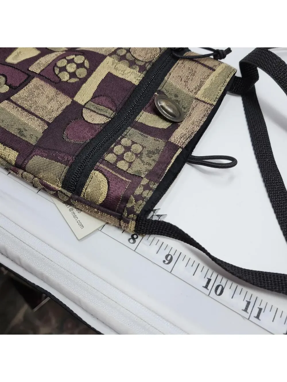 Handmade Tapestry Crossbody Bag Boho Geometric Mini Purse